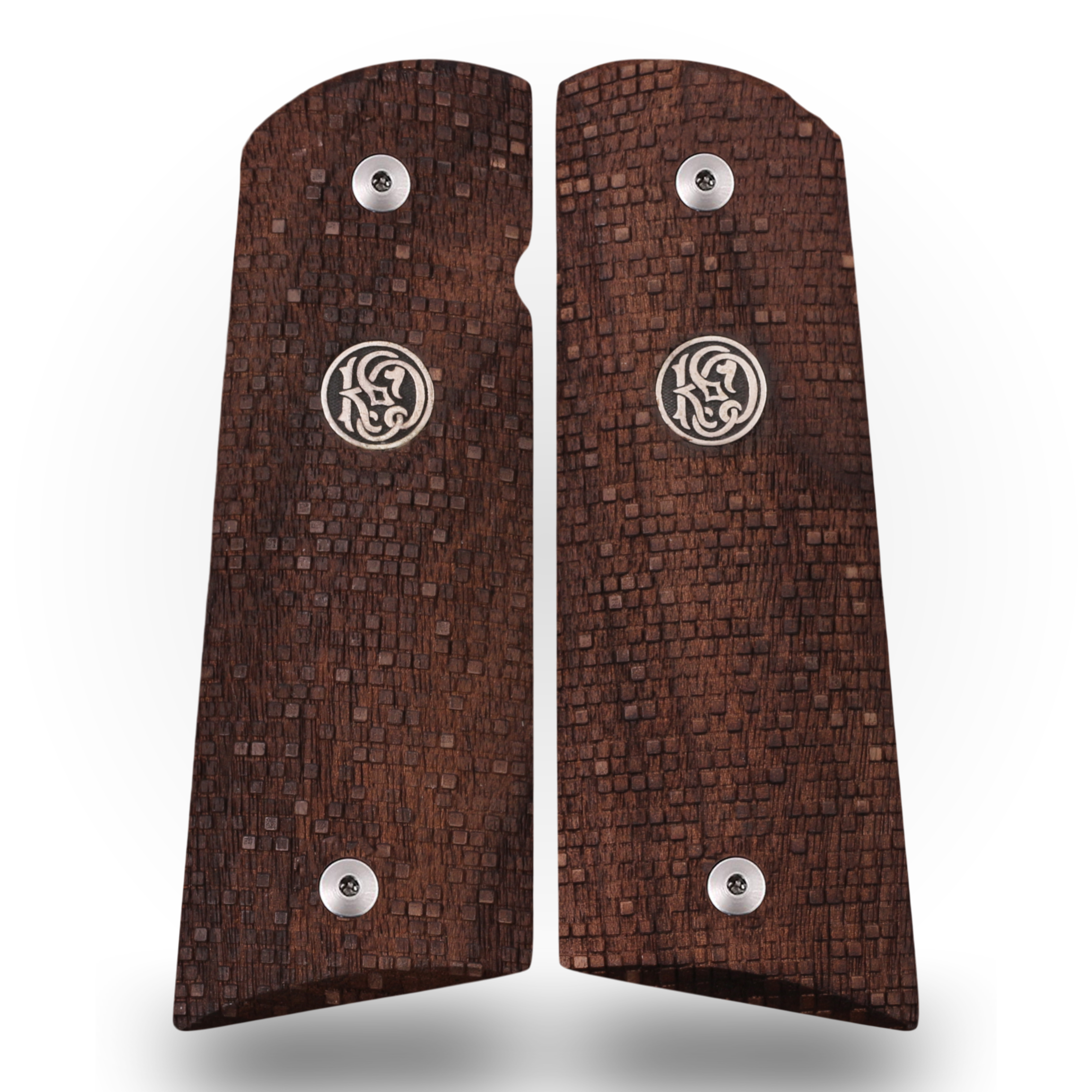 Colt 1911 FIT Model Les Baer, Nowlin, Springfield, Kimber Ceviz Ağacı Gümüş Logo 