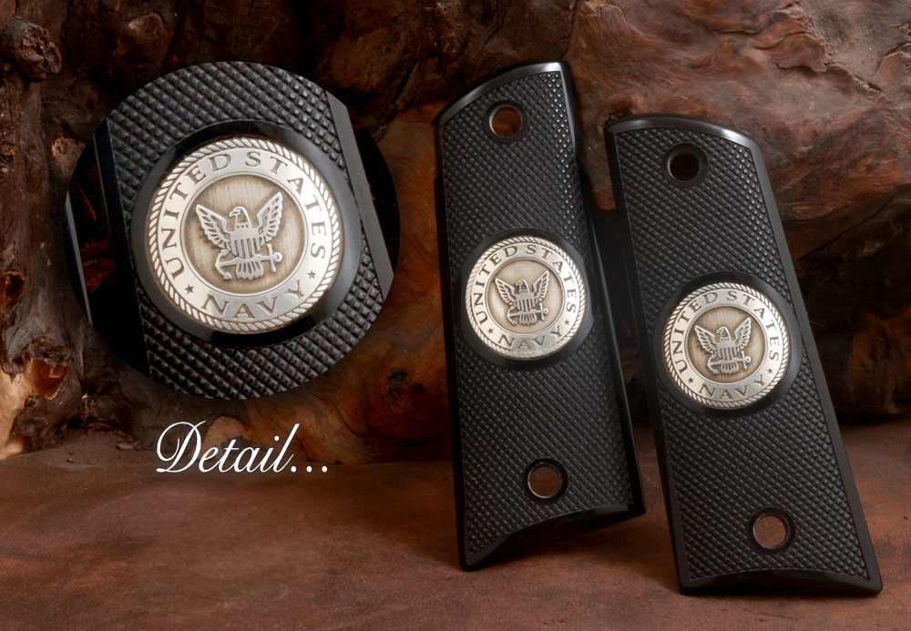 Colt 1911 FIT Model Les Baer, Nowlin, Springfield, Kimber Siyah Akrilik Gümüş Logo 