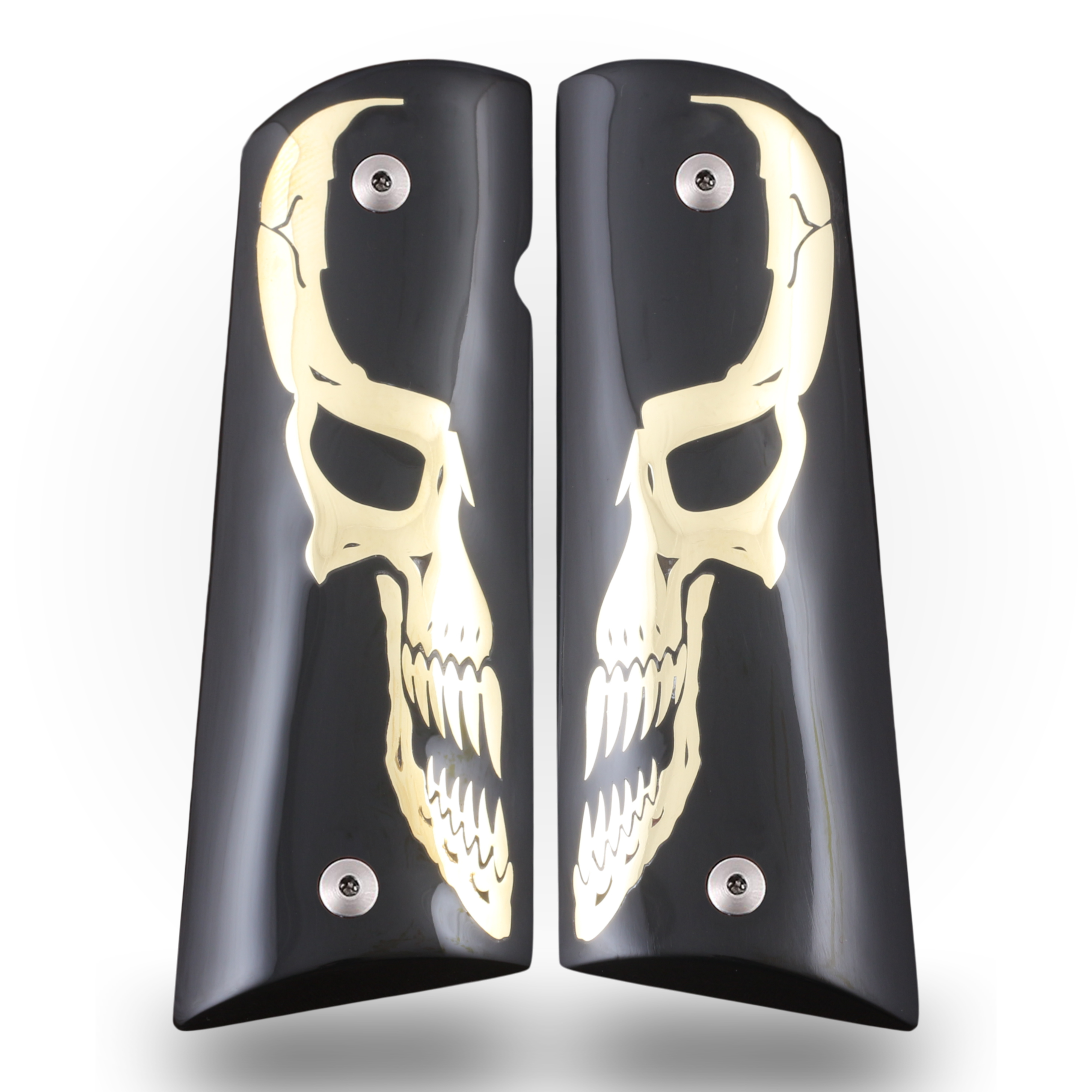 Colt 1911 FIT Model Les Baer, Nowlin, Springfield, Kimber Siyah Akrilik Pirinç Logo (Büyük) 
