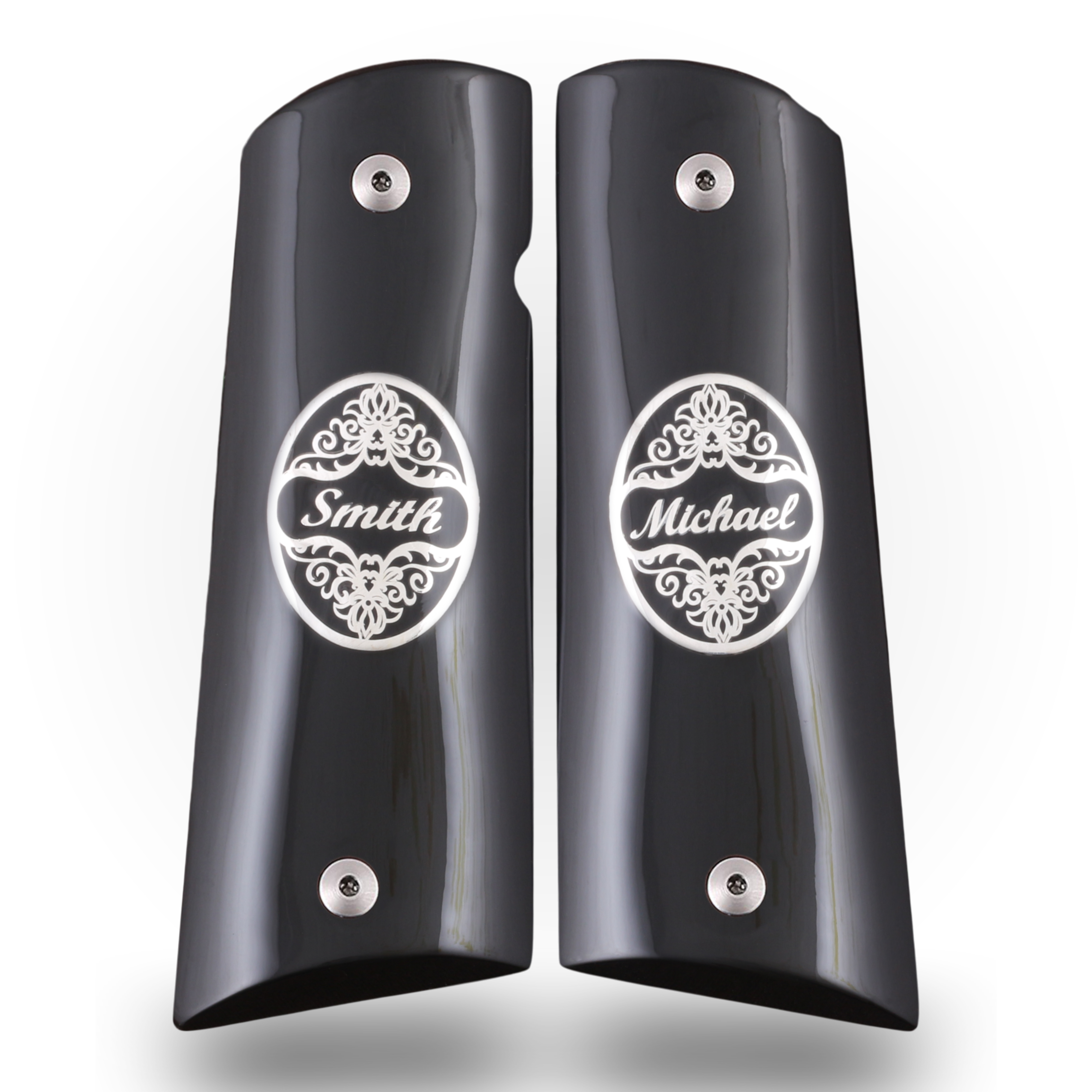 Colt 1911 FIT Model Les Baer, Nowlin, Springfield, Kimber Siyah Akrilik Gümüş Logo (Büyük) 