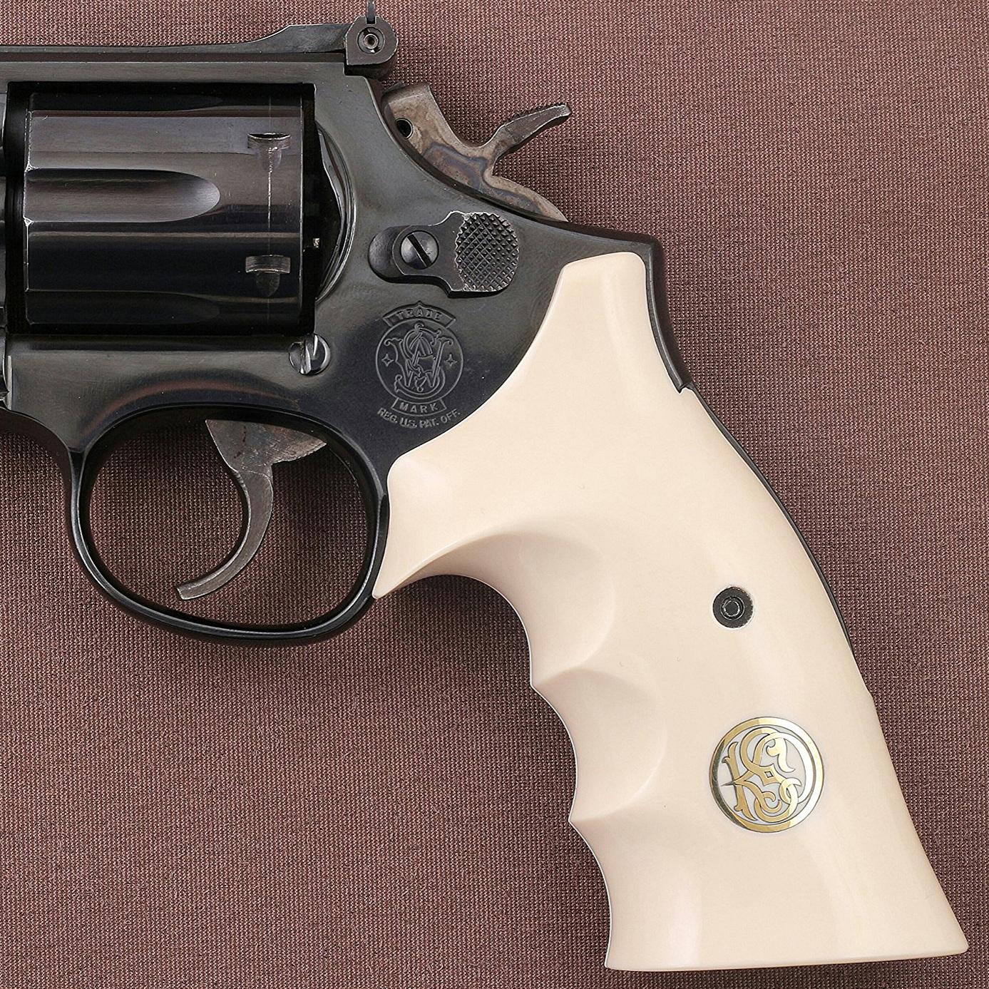 Smith Wesson K/L - Frame Square Butt Fildişi Akrilik Pirinç Logo 