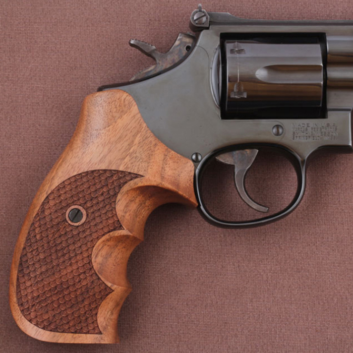 Smith Wesson K/L/X - Frame Round Butt Ceviz Ağacı Lazer Logo 