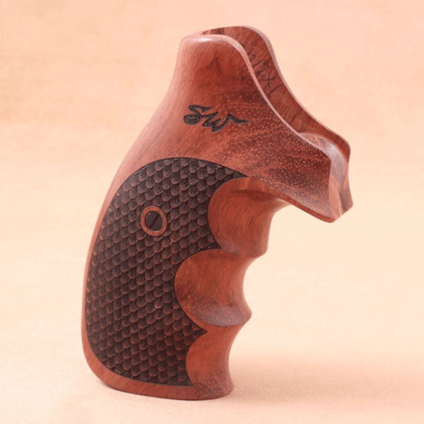 Smith Wesson K/L/X - Frame Round Butt Gül Ağacı Lazer Logo 