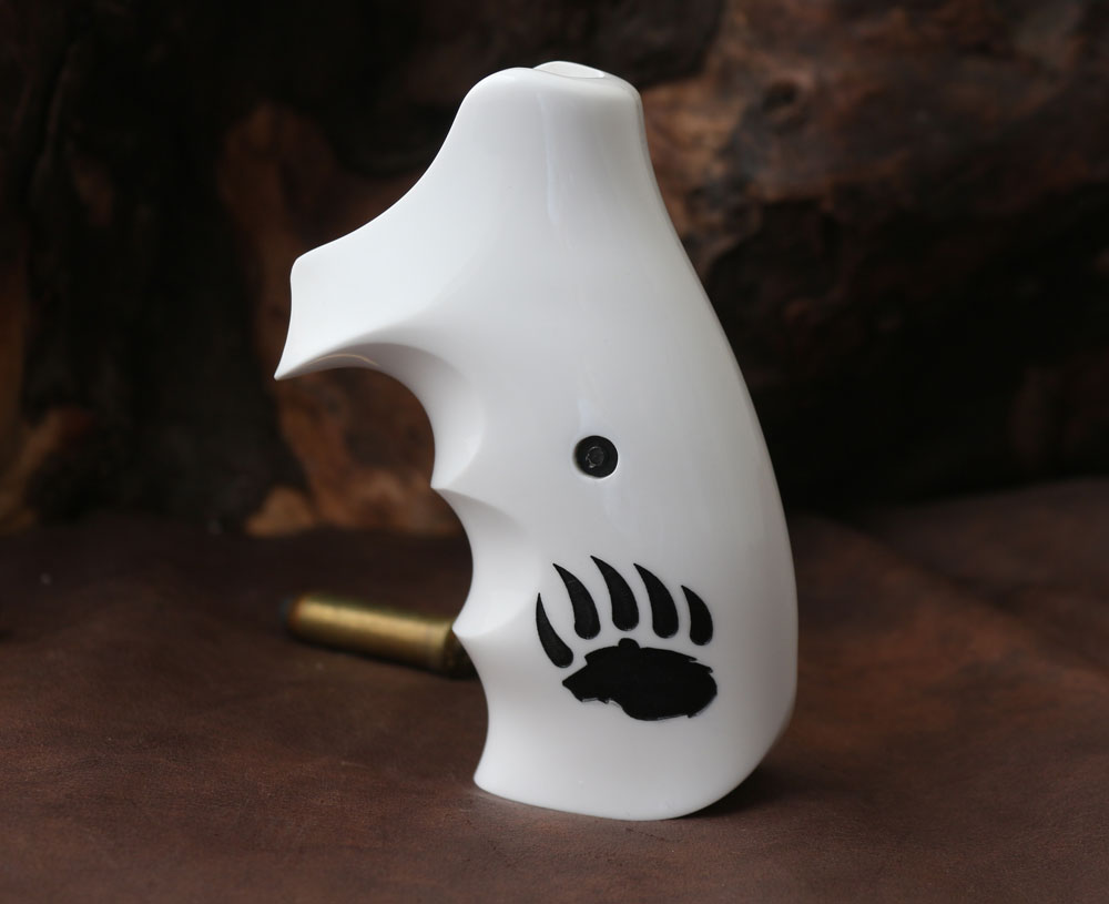 Smith Wesson K/L/X - Frame Round Butt Beyaz Akrilik Lazer + Boyalı Logo 