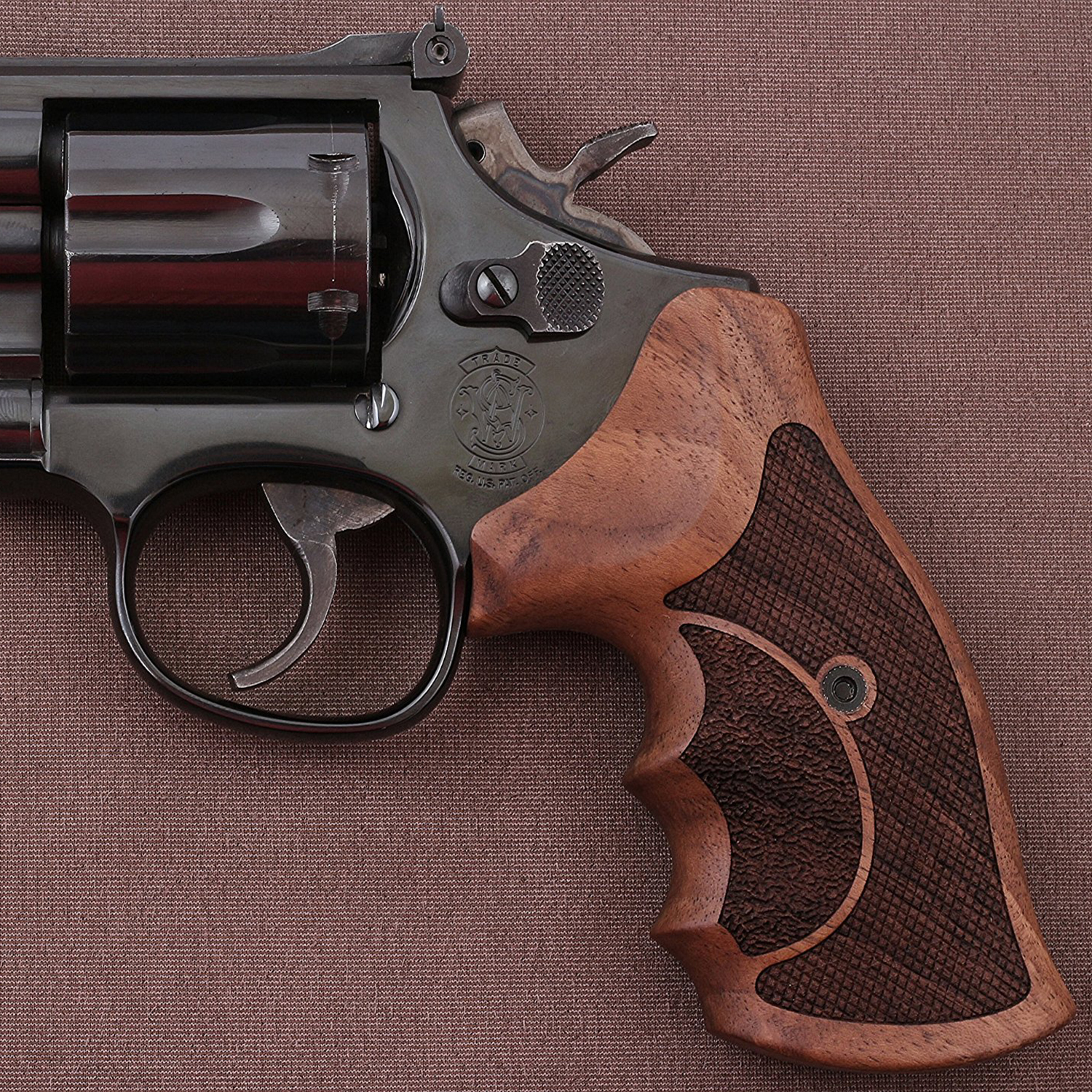 Smith Wesson K/L/X - Frame Round Butt Ceviz Ağacı Lazer Logo 