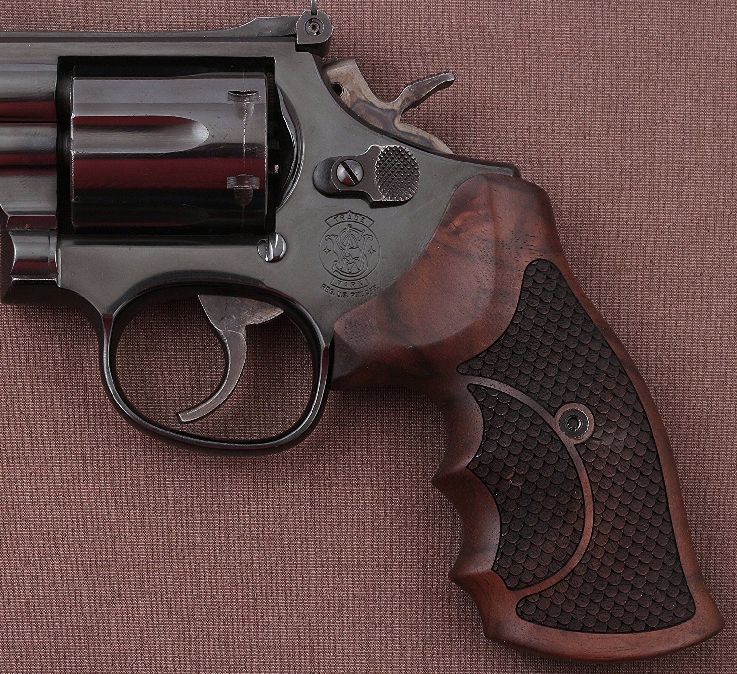 Smith Wesson K/L/X - Frame Round Butt Ceviz Ağacı Lazer Logo 