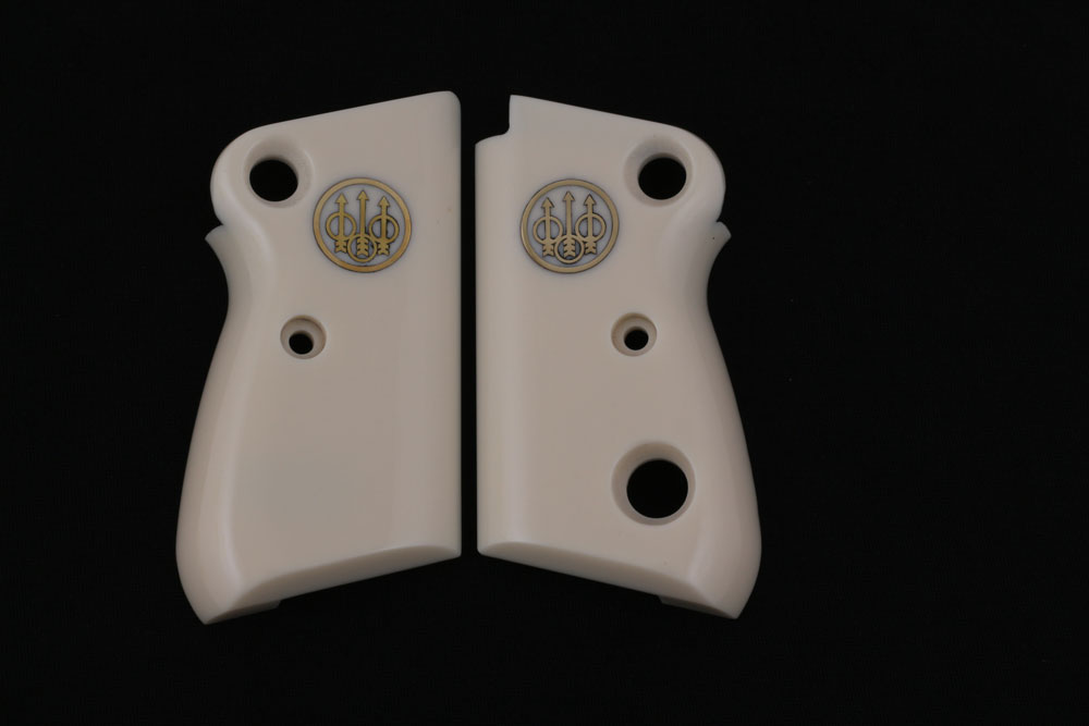 Beretta Mod 71 - 72 - 75 Jaguar Fildişi Akrilik Pirinç Logo 