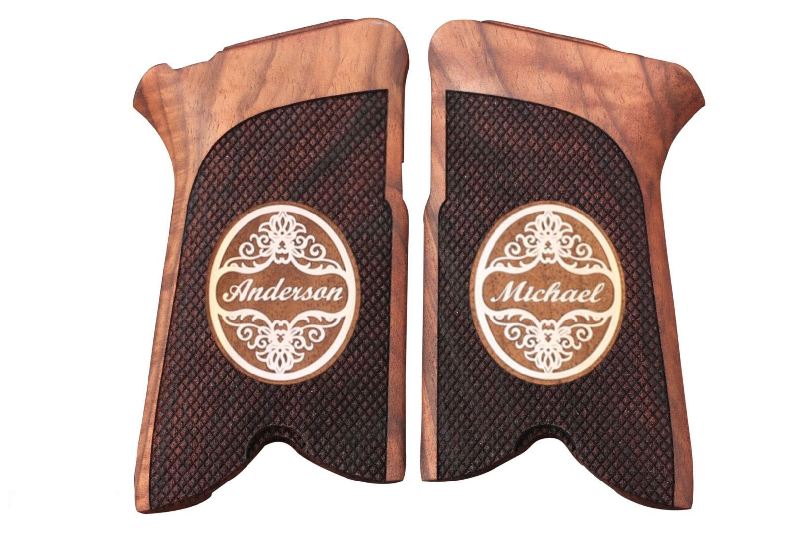 Ruger P85 - 89 Ceviz Ağacı Gümüş Logo (Büyük) 