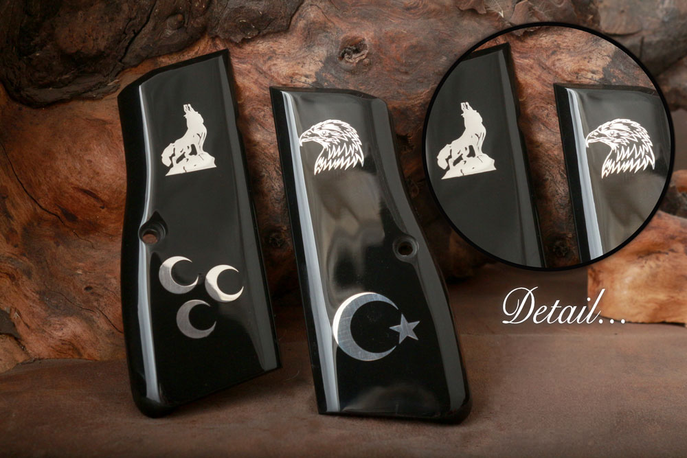 Browning MK3 Siyah Akrilik Gümüş Logo (Büyük) 