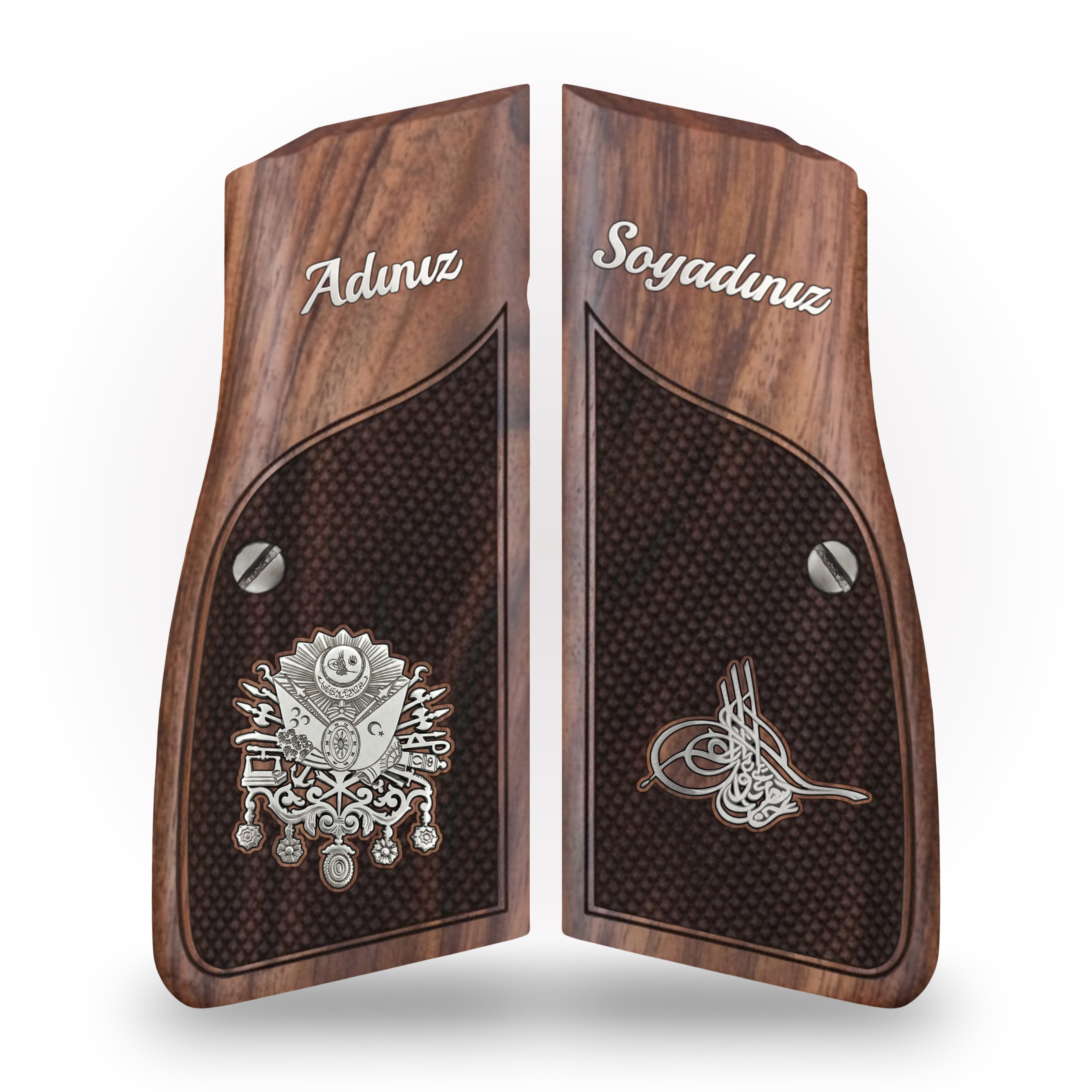 Browning MK3 Ceviz Ağacı Gümüş Logo (Büyük) 