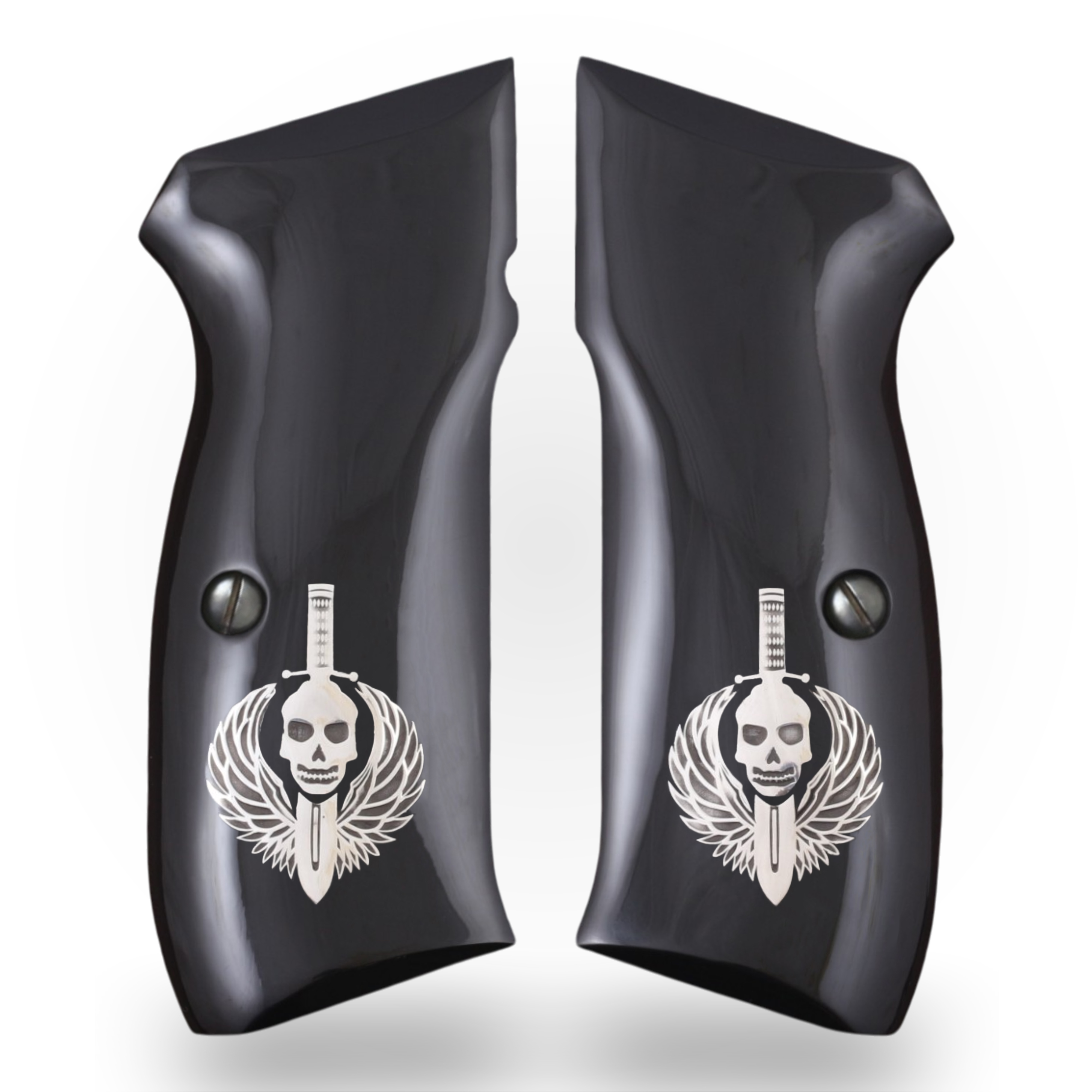 Cz 75B, 75BD, 85 KADET SHADOW1 Siyah Akrilik Gümüş Logo 