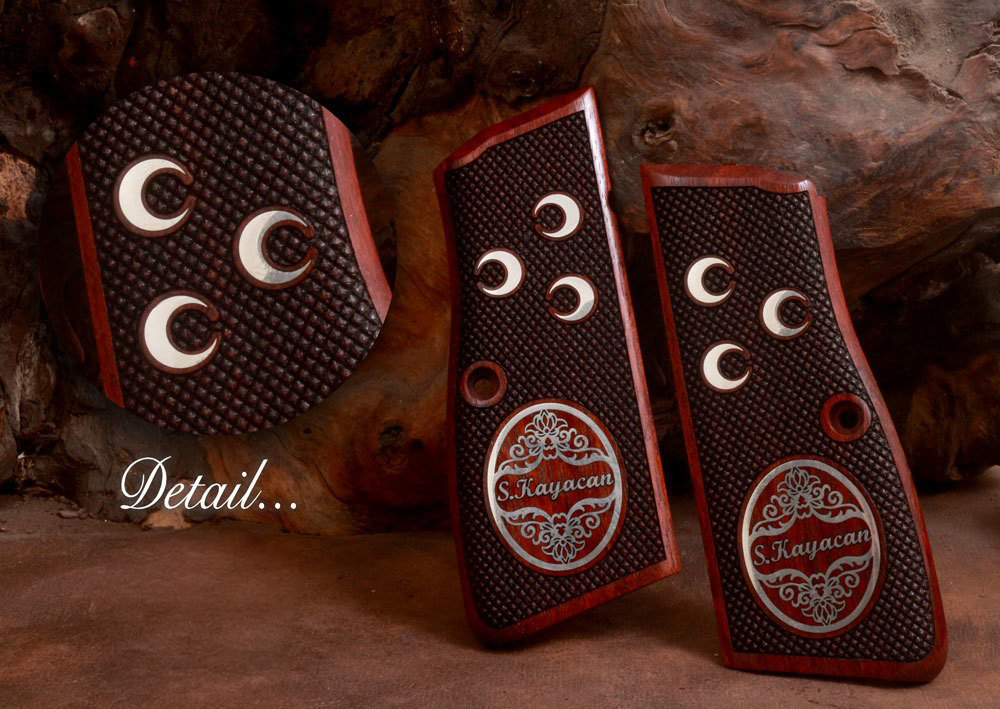 Browning MK3 Gül Ağacı Gümüş Logo (Büyük) 