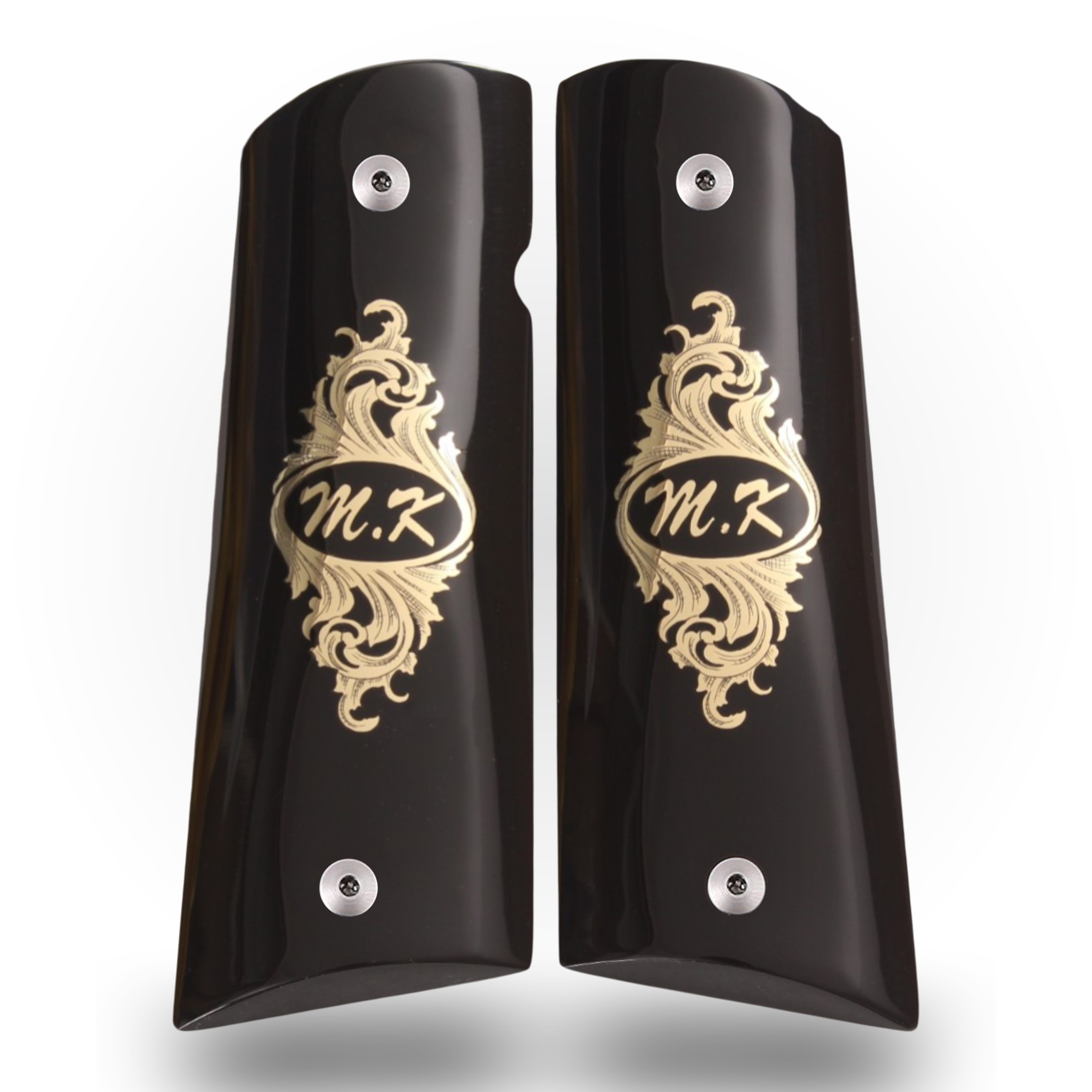 Colt 1911 FIT Model Les Baer, Nowlin, Springfield, Kimber Siyah Akrilik Pirinç Logo (Büyük) 