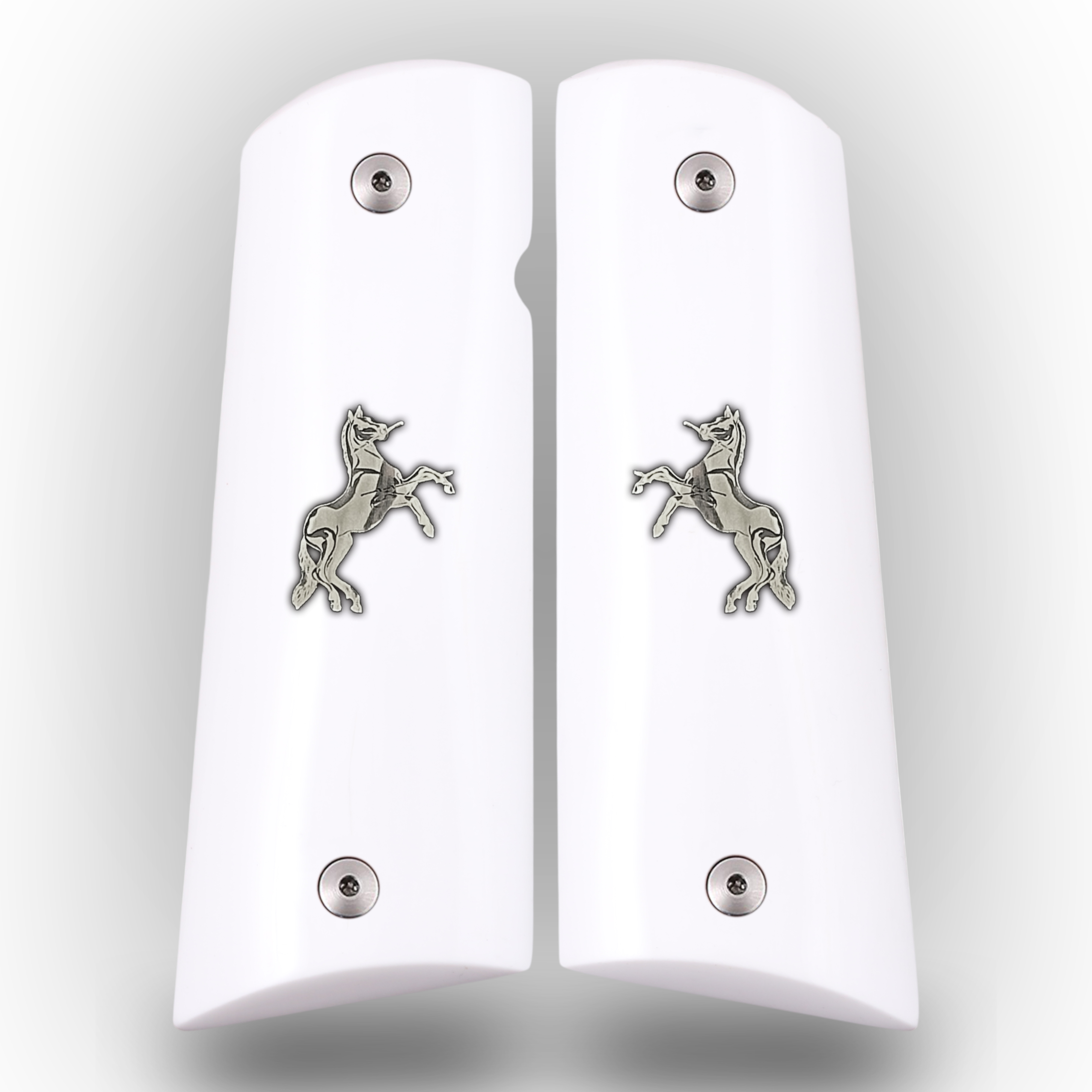 Colt 1911 FIT Model Les Baer, Nowlin, Springfield, Kimber Beyaz Akrilik Gümüş Logo 