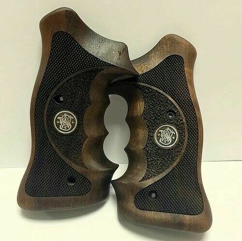 Smith Wesson K/L/X - Frame Round Butt Ceviz Ağacı Gümüş Logo 