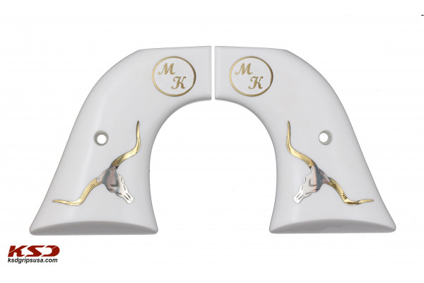 Ruger New Vaquera Beyaz Akrilik Gümüş Logo (Büyük) 