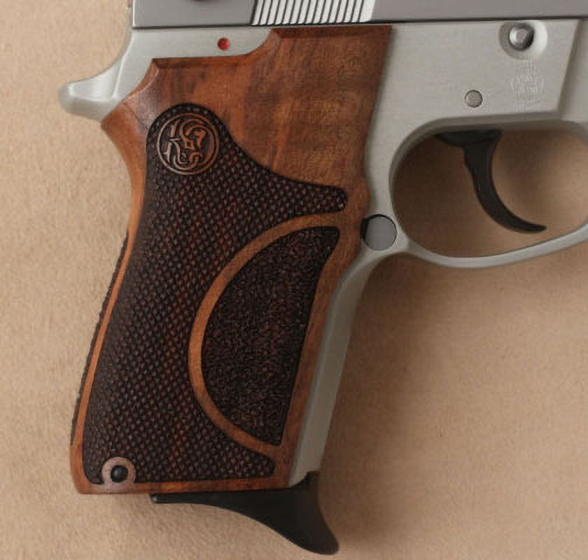 Smith Wesson 3913 TSW Gül Ağacı Gümüş Logo 