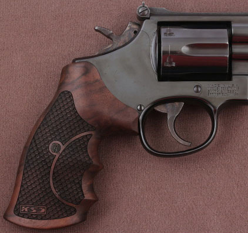 Smith Wesson N Frame Round Butt Ceviz Ağacı Lazer Logo 