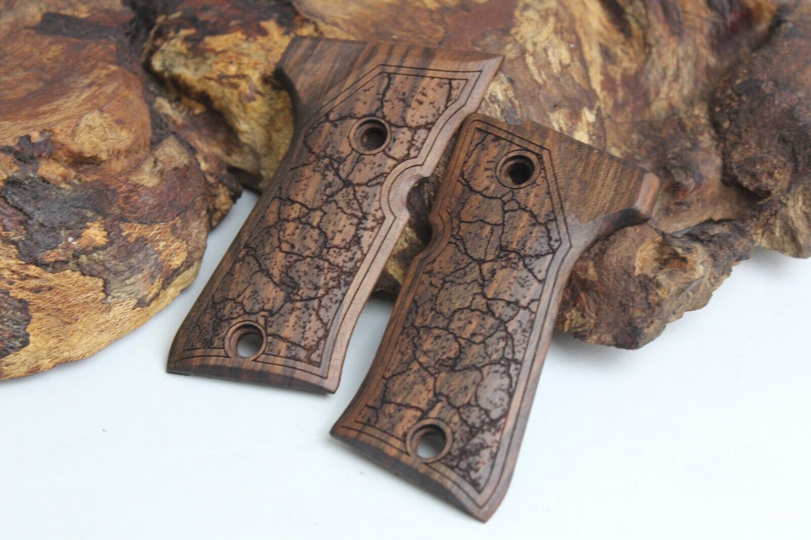 Beretta Compact 92F, 92FS, 92-96 Series Walnut Wood Grips