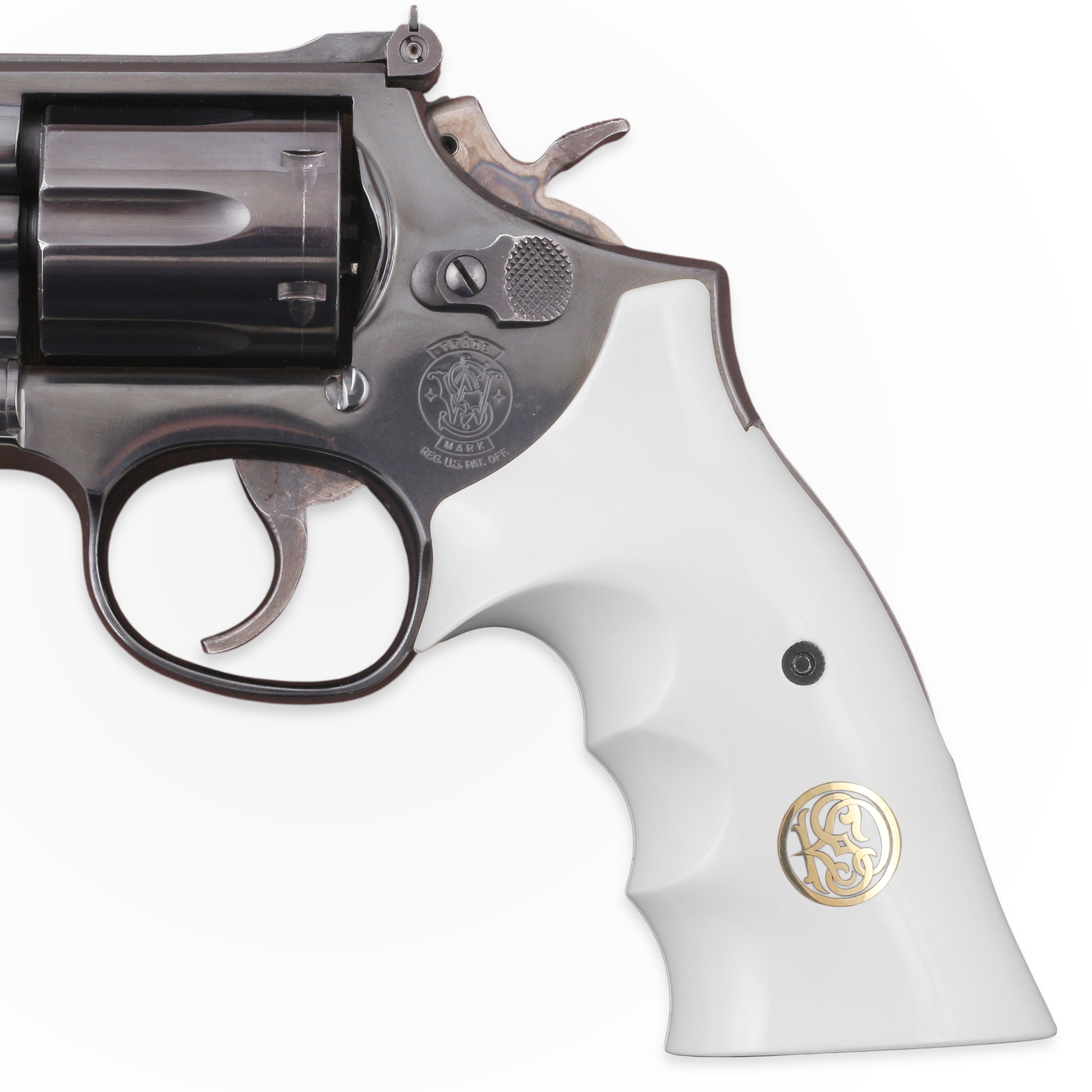 Smith Wesson K/L - Frame Square Butt Beyaz Akrilik Pirinç Logo 
