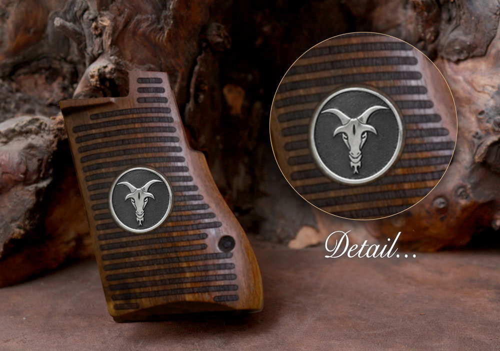 Desert Eagle 3,57/44/50 Cal Ceviz Ağacı Gümüş Logo